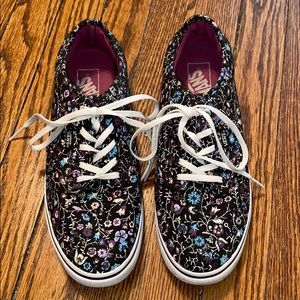 Flower print vans